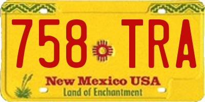 NM license plate 758TRA