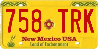 NM license plate 758TRK