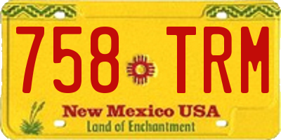 NM license plate 758TRM