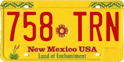 NM license plate 758TRN