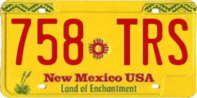 NM license plate 758TRS