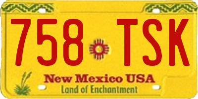 NM license plate 758TSK