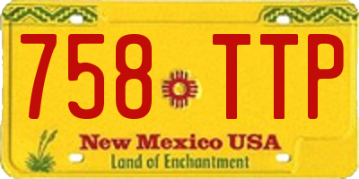 NM license plate 758TTP