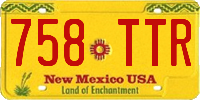 NM license plate 758TTR