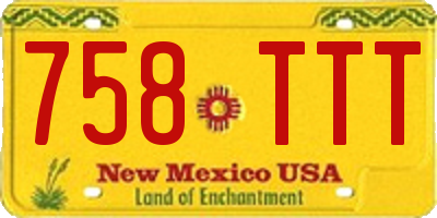 NM license plate 758TTT