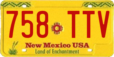 NM license plate 758TTV