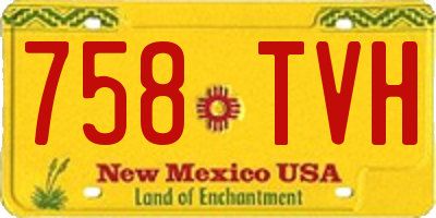 NM license plate 758TVH