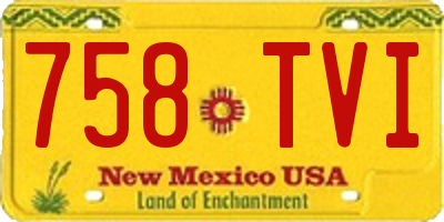 NM license plate 758TVI