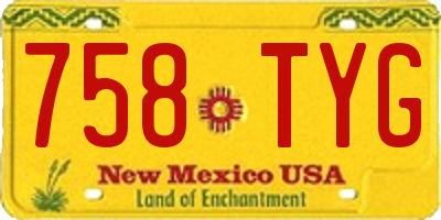 NM license plate 758TYG