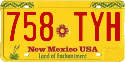 NM license plate 758TYH