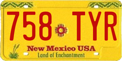 NM license plate 758TYR