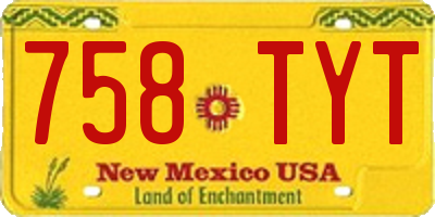 NM license plate 758TYT