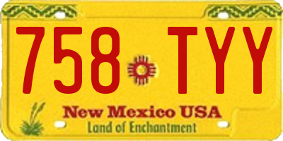NM license plate 758TYY