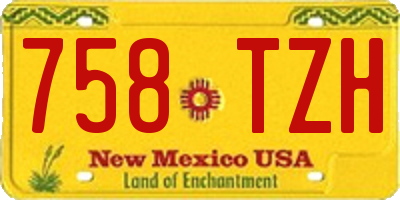 NM license plate 758TZH
