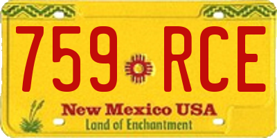 NM license plate 759RCE