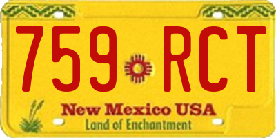 NM license plate 759RCT