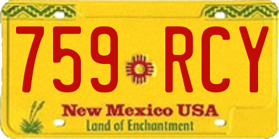 NM license plate 759RCY