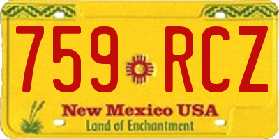 NM license plate 759RCZ