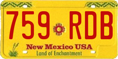 NM license plate 759RDB