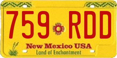 NM license plate 759RDD