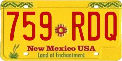 NM license plate 759RDQ