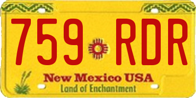 NM license plate 759RDR