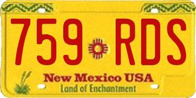 NM license plate 759RDS