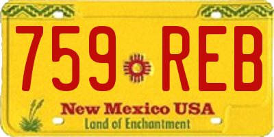 NM license plate 759REB