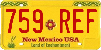 NM license plate 759REF