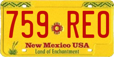 NM license plate 759REO