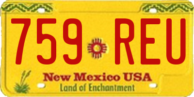 NM license plate 759REU