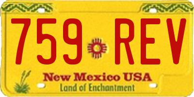 NM license plate 759REV