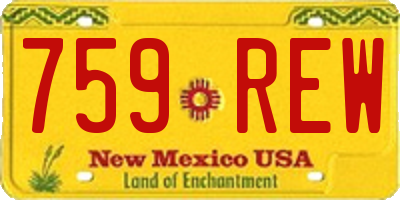 NM license plate 759REW