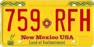 NM license plate 759RFH