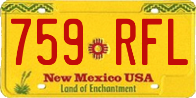 NM license plate 759RFL