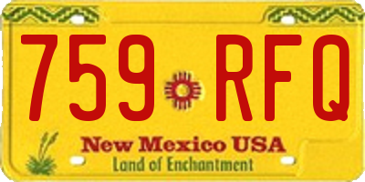 NM license plate 759RFQ