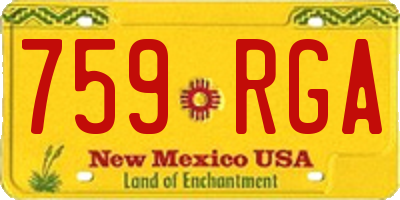 NM license plate 759RGA