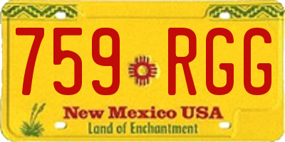 NM license plate 759RGG