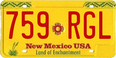 NM license plate 759RGL