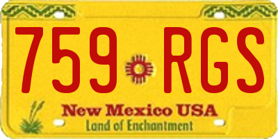 NM license plate 759RGS