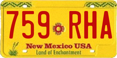 NM license plate 759RHA