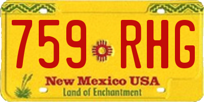 NM license plate 759RHG