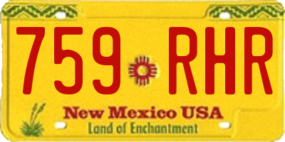 NM license plate 759RHR