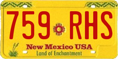 NM license plate 759RHS