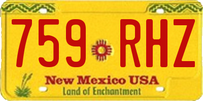 NM license plate 759RHZ
