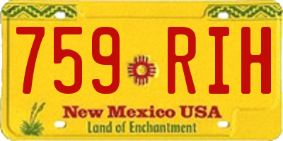 NM license plate 759RIH