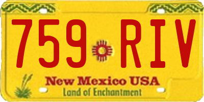 NM license plate 759RIV