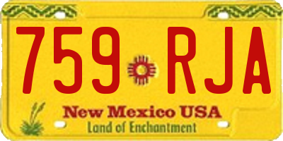 NM license plate 759RJA