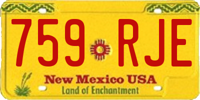 NM license plate 759RJE