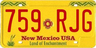 NM license plate 759RJG